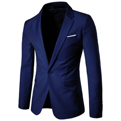 Veste de Soirée Pour Homme, Coupe Ajustée, Revers Crantés, Simple Boutonnage, Un Bouton