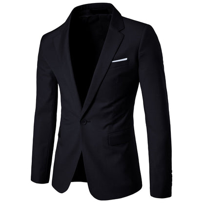 Veste de Soirée Pour Homme, Coupe Ajustée, Revers Crantés, Simple Boutonnage, Un Bouton