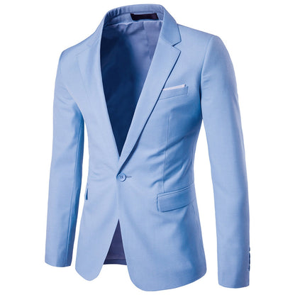 Veste de Soirée Pour Homme, Coupe Ajustée, Revers Crantés, Simple Boutonnage, Un Bouton