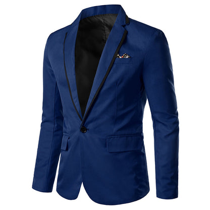 Veste de Soirée Pour Homme, Coupe Ajustée, Revers Crantés, Simple Boutonnage, Un Bouton