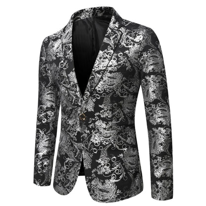 Veste de Soirée Pour Homme, Coupe Ajustée, Revers Crantés, Simple Boutonnage, Un Bouton