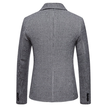 Veste de Soirée Rayée Pour Homme, Coupe Ajustée, Revers Crantés, Simple Boutonnage, Un Bouton