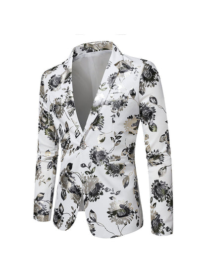 Veste de Soirée Pour Homme, Coupe Ajustée, Revers Crantés, Simple Boutonnage, Un Bouton