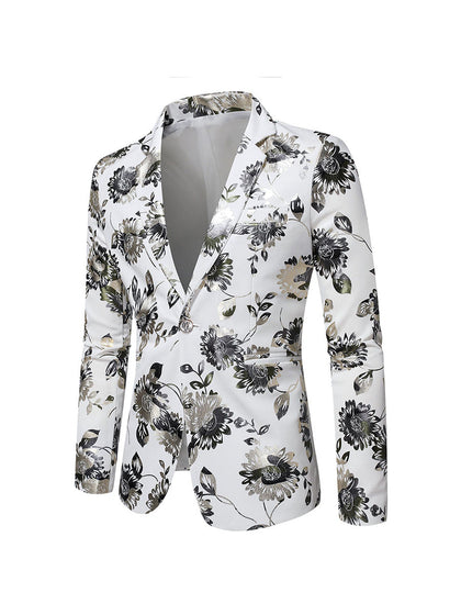 Veste de Soirée Pour Homme, Coupe Ajustée, Revers Crantés, Simple Boutonnage, Un Bouton