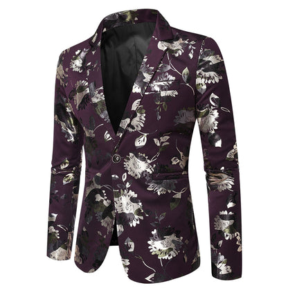 Veste de Soirée Pour Homme, Coupe Ajustée, Revers Crantés, Simple Boutonnage, Un Bouton
