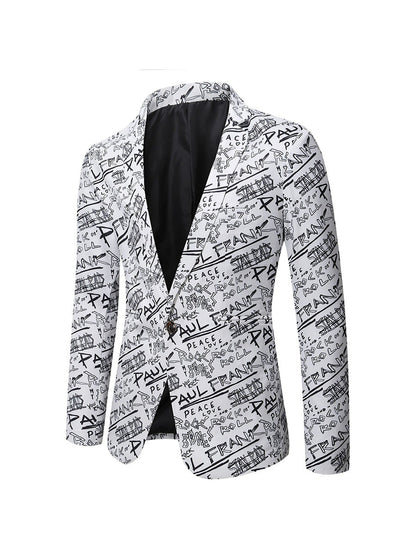Veste de Soirée Pour Homme, Coupe Ajustée, Revers Crantés, Simple Boutonnage, Un Bouton