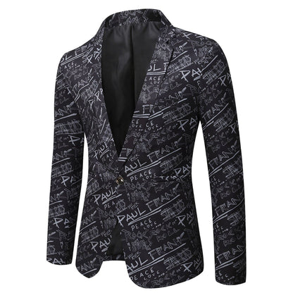 Veste de Soirée Pour Homme, Coupe Ajustée, Revers Crantés, Simple Boutonnage, Un Bouton