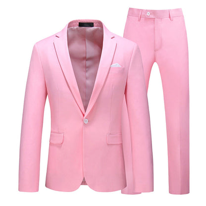 Costume 2 Pièces Pour Homme, Coupe Ajustée, Simple Boutonnage, Coupe Ajustée, Pour Bal de Promo