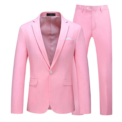 Costume 2 Pièces Pour Homme, Coupe Ajustée, Simple Boutonnage, Coupe Ajustée, Pour Bal de Promo
