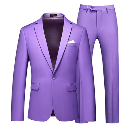 Costume 2 Pièces Pour Homme, Coupe Ajustée, Simple Boutonnage, Coupe Ajustée, Pour Bal de Promo