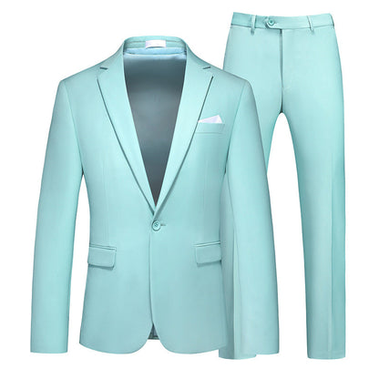 Costume 2 Pièces Pour Homme, Coupe Ajustée, Simple Boutonnage, Coupe Ajustée, Pour Bal de Promo