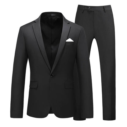 Costume 2 Pièces Pour Homme, Coupe Ajustée, Simple Boutonnage, Coupe Ajustée, Pour Bal de Promo