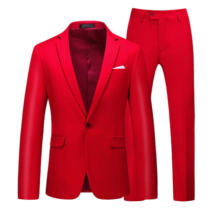 Costume 2 Pièces Pour Homme, Coupe Ajustée, Simple Boutonnage, Coupe Ajustée, Pour Bal de Promo