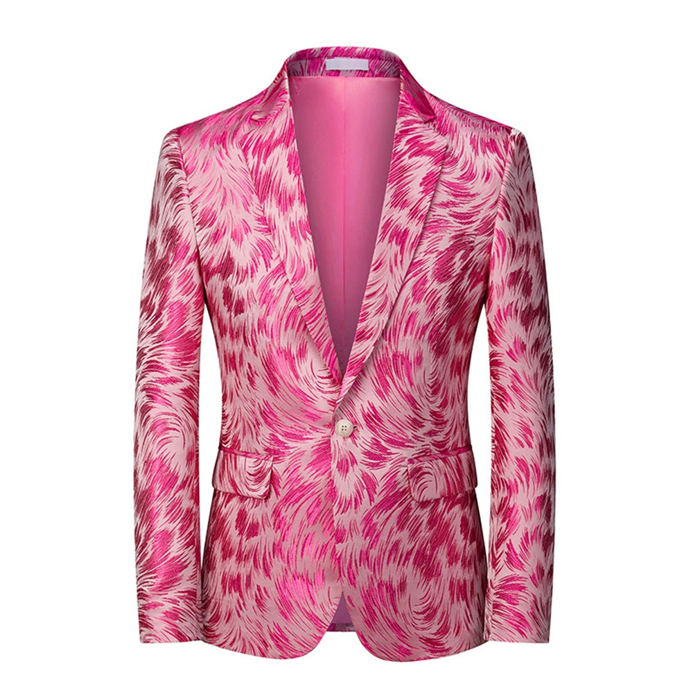 Veste de Soirée Pour Homme, Coupe Ajustée, Revers Crantés, Simple Boutonnage, Un Bouton
