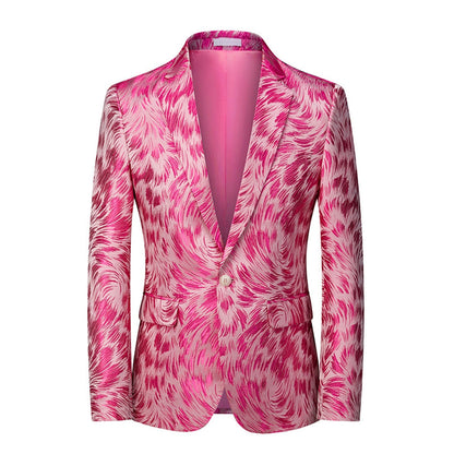 Veste de Soirée Pour Homme, Coupe Ajustée, Revers Crantés, Simple Boutonnage, Un Bouton