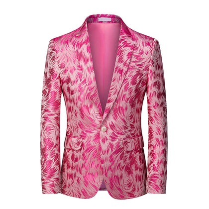 Veste de Soirée Pour Homme, Coupe Ajustée, Revers Crantés, Simple Boutonnage, Un Bouton