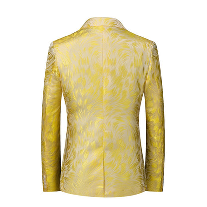 Veste de Soirée Pour Homme, Coupe Ajustée, Revers Crantés, Simple Boutonnage, Un Bouton