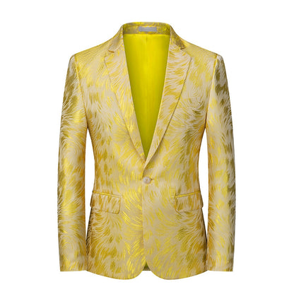 Veste de Soirée Pour Homme, Coupe Ajustée, Revers Crantés, Simple Boutonnage, Un Bouton