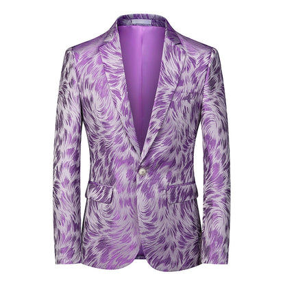 Veste de Soirée Pour Homme, Coupe Ajustée, Revers Crantés, Simple Boutonnage, Un Bouton