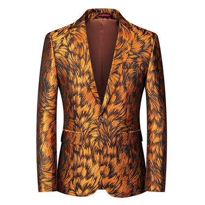 Veste de Soirée Pour Homme, Coupe Ajustée, Revers Crantés, Simple Boutonnage, Un Bouton
