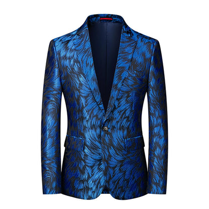 Veste de Soirée Pour Homme, Coupe Ajustée, Revers Crantés, Simple Boutonnage, Un Bouton