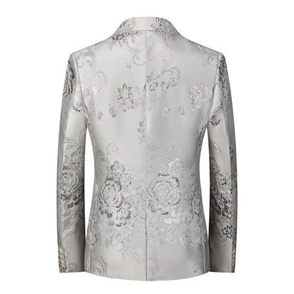 Veste de Soirée Pour Homme, Coupe Ajustée, Revers Crantés, Simple Boutonnage, Un Bouton