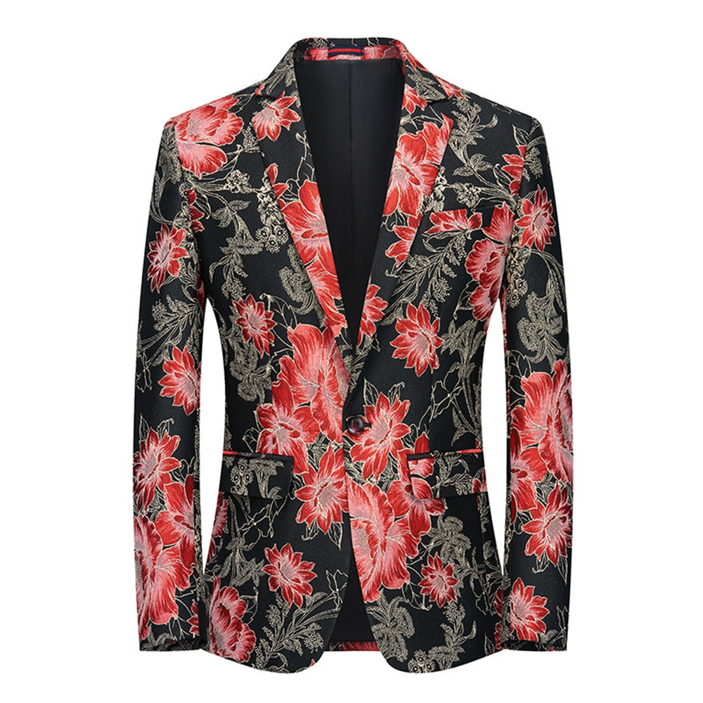 Veste de Soirée Pour Homme, Coupe Ajustée, Revers Crantés, Simple Boutonnage, Un Bouton