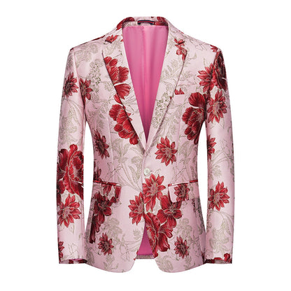 Veste de Soirée Pour Homme, Coupe Ajustée, Revers Crantés, Simple Boutonnage, Un Bouton