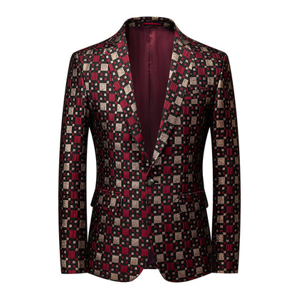 Veste de Soirée Pour Homme, Coupe Ajustée, Revers Crantés, Simple Boutonnage, Un Bouton