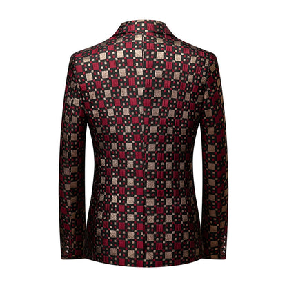 Veste de Soirée Pour Homme, Coupe Ajustée, Revers Crantés, Simple Boutonnage, Un Bouton
