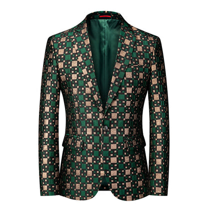 Veste de Soirée Pour Homme, Coupe Ajustée, Revers Crantés, Simple Boutonnage, Un Bouton