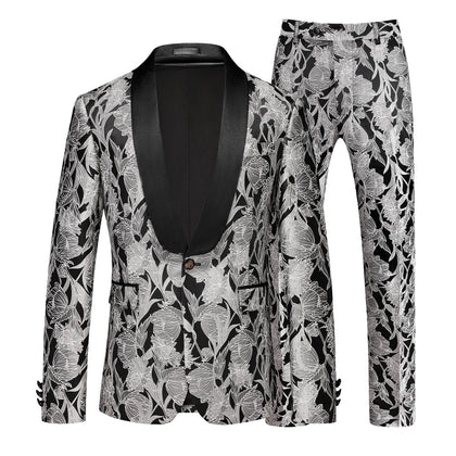 Costume 2 Pièces Pour Homme, Coupe Ajustée, Simple Boutonnage, Coupe Ajustée, Pour Bal de Promo