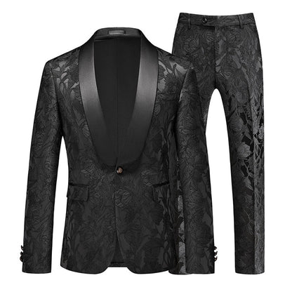 Costume 2 Pièces Pour Homme, Coupe Ajustée, Simple Boutonnage, Coupe Ajustée, Pour Bal de Promo