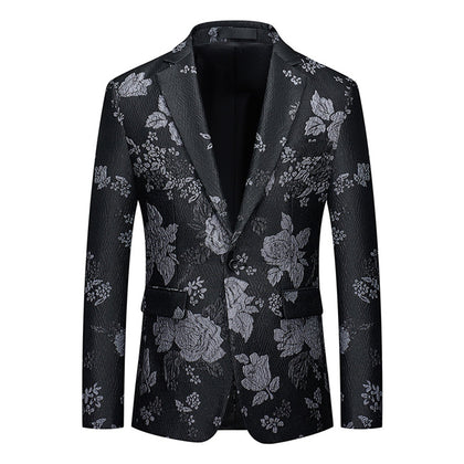Veste de Soirée Pour Homme, Coupe Ajustée, Revers Crantés, Simple Boutonnage, Un Bouton