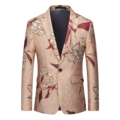 Veste de Soirée Pour Homme, Coupe Ajustée, Revers Crantés, Simple Boutonnage, Un Bouton