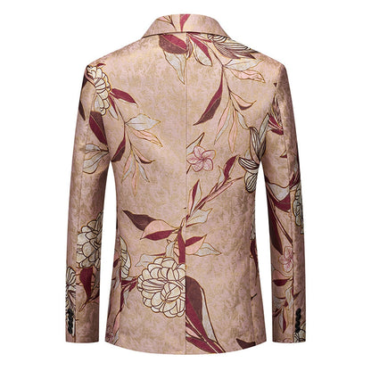 Veste de Soirée Pour Homme, Coupe Ajustée, Revers Crantés, Simple Boutonnage, Un Bouton