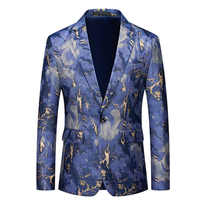 Veste de Soirée Pour Homme, Coupe Ajustée, Revers Crantés, Simple Boutonnage, Un Bouton