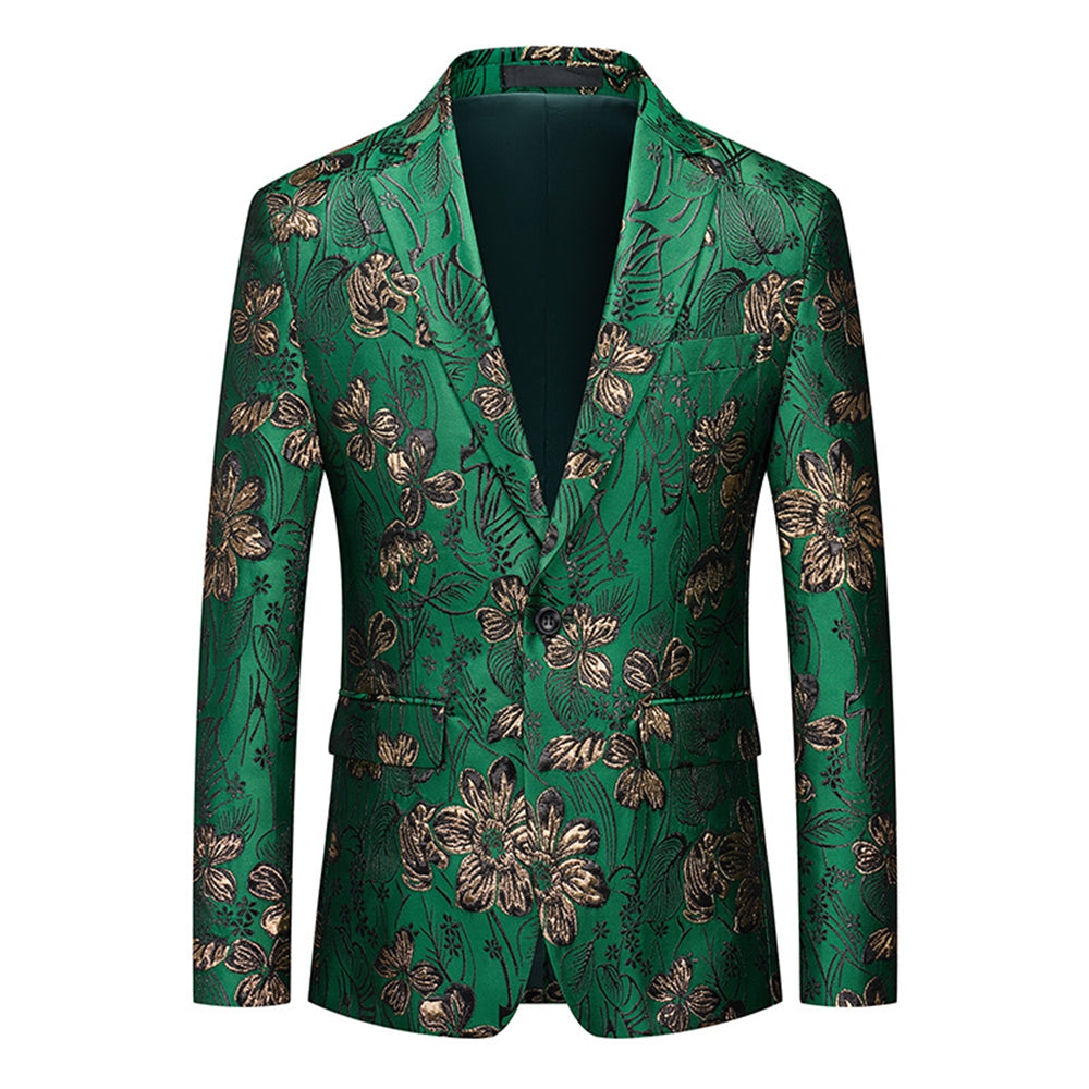 Veste de Soirée Pour Homme, Coupe Ajustée, Revers Crantés, Simple Boutonnage, Un Bouton