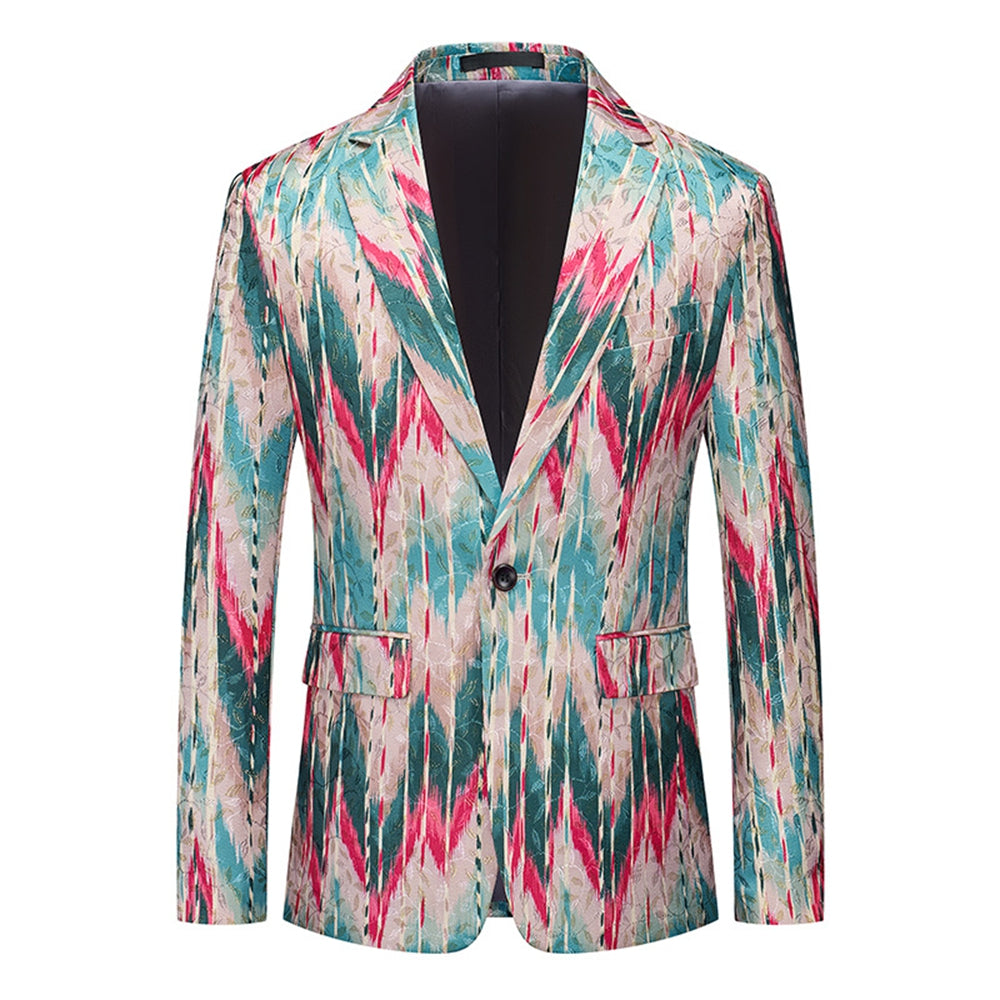 Veste de Soirée Pour Homme, Coupe Ajustée, Revers Crantés, Simple Boutonnage, Un Bouton