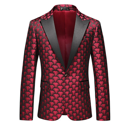 Veste de Soirée Pour Homme, Coupe Ajustée, Simple Boutonnage et Un Bouton