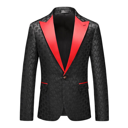 Veste de Soirée Pour Homme, Coupe Ajustée, Simple Boutonnage et Un Bouton