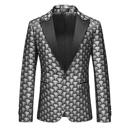 Veste de Soirée Pour Homme, Coupe Ajustée, Simple Boutonnage et Un Bouton