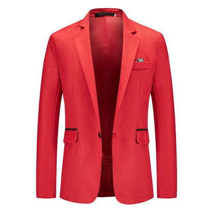 Veste Formelle Homme Minimaliste à Un Bouton, Coupe Ajustée et Col à Cran Aigu