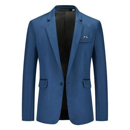 Veste Formelle Homme Minimaliste à Un Bouton, Coupe Ajustée et Col à Cran Aigu