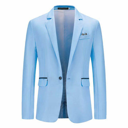 Veste Formelle Homme Minimaliste à Un Bouton, Coupe Ajustée et Col à Cran Aigu