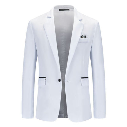 Veste Formelle Homme Minimaliste à Un Bouton, Coupe Ajustée et Col à Cran Aigu