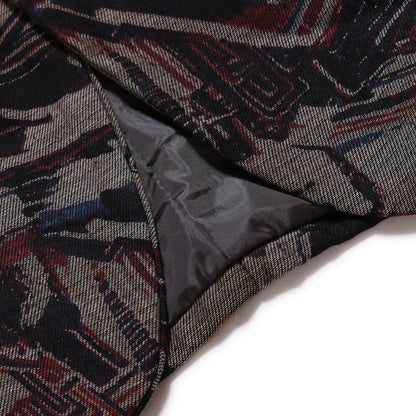 Veste Homme Imprimée Élégante à Bouton Unique avec Revers Cranté et Coupe Ajustée