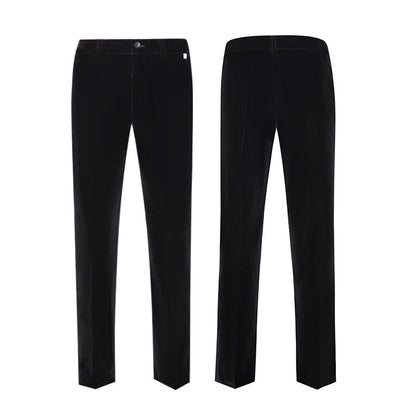 Costume de Fête pour Homme 2 Pièces Ajusté avec Revers en Pointe, à Un Bouton, Orné de Strass