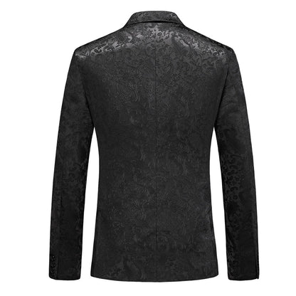 Costumes de Fête pour Hommes 2 Pièces à Revers Pointus Ajustés, Double Boutonnage à Six Boutons