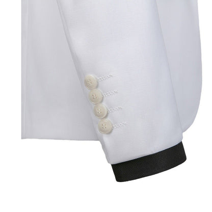 Costumes de Fête pour Hommes 3 Pièces à Coupe Ajustée, Revers Cranté, Veste à Deux Boutons et Simple Boutonnage
